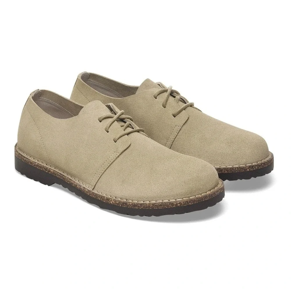 NEW Birkenstock Uppsala low top faded khaki suede lace up oxford shoes 41 mens 8